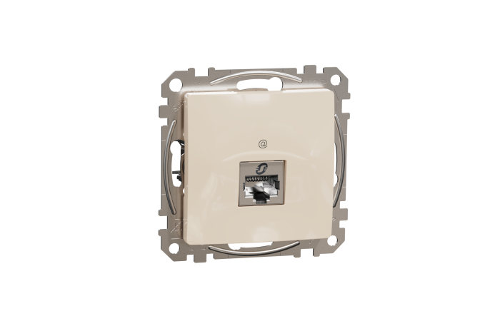 Lizdas kompiuterinis p/t viengubas RJ45 Kat.6A STP be rėmelio dramblio kaulo spalvos SEDNA DESIGN - SCHNEIDER ELECTRIC