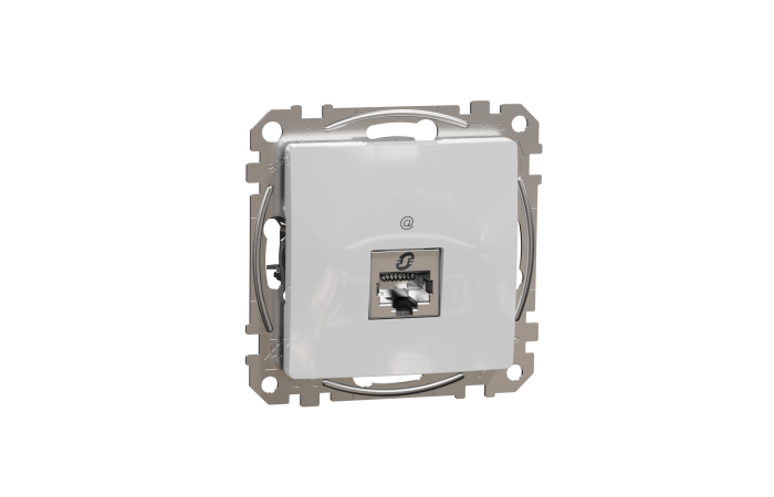 Lizdas kompiuterinis p/t viengubas RJ45 Kat.6A STP be rėmelio aliuminio spalvos SEDNA DESIGN - SCHNEIDER ELECTRIC