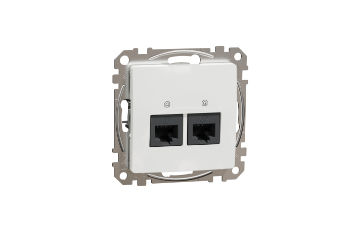Lizdas kompiuterinis p/t dvigubas RJ45 Kat.6A UTP be rėmelio baltos spalvos SEDNA DESIGN - SCHNEIDER ELECTRIC
