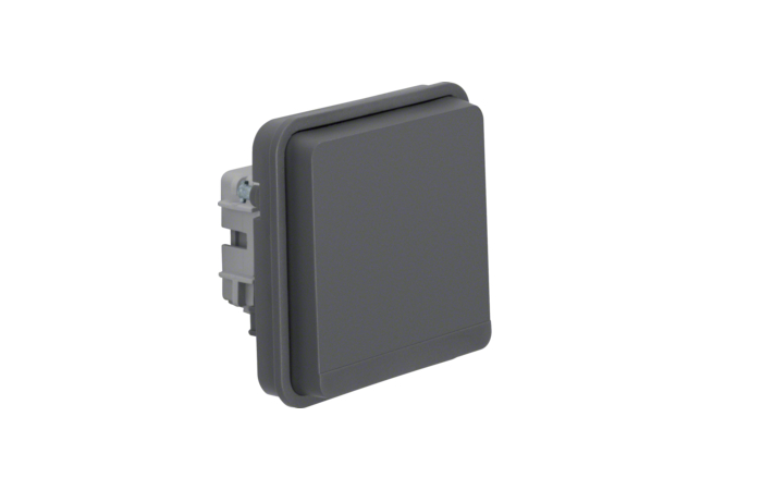 Lizdas p/t SCHUKO su dangteliu IP55 be rėmelio pilkos matinės spalvos 16A 250V W.1 - BERKER