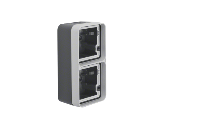 Dėžutė v/t dviguba vertikali su rėmeliu pilkos matinės spalvos W.1 - BERKER