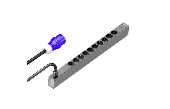 Blokas maitinimo PDU basic 10xSCHUKO su kabeliu 3m kištukas CEE 3P 16A DK 7979.111 - RITTAL
