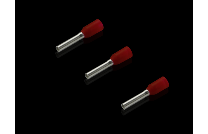 Antgalis gilzinis izoliuotas 1mm2 Cu raudonas L-8mm presavimo mašinoms AS 4050.732 [pak. po 500 vnt.] - RITTAL