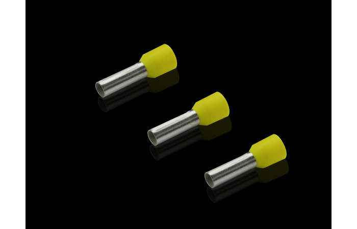 Antgalis gilzinis izoliuotas 6mm2 Cu geltonas L-12mm presavimo mašinoms AS 4050.736 [pak. po 100 vnt.] - RITTAL