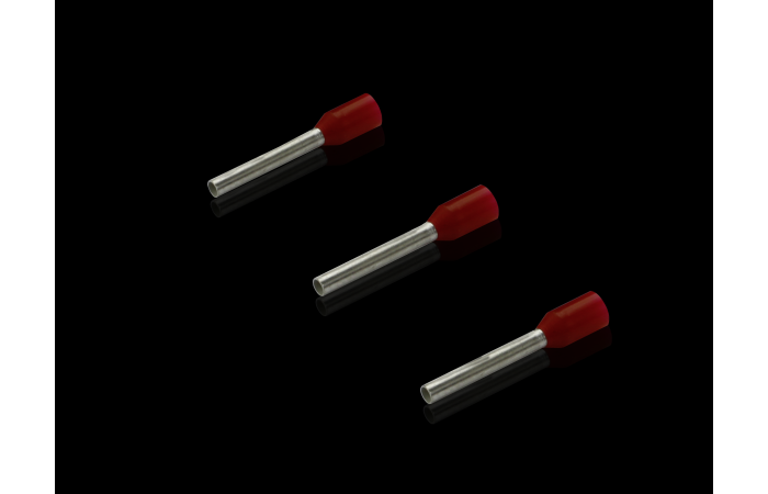 Antgalis gilzinis izoliuotas 1mm2 Cu raudonas L-12mm presavimo mašinoms AS 4050.739 [pak. po 1000 vnt.] - RITTAL