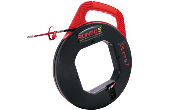 Įtraukiklis 30m 5.3mm rinkinys, juodas su rite (specialus poliesteris trigubai supintas) RUNPO 5 - RUNPOTEC