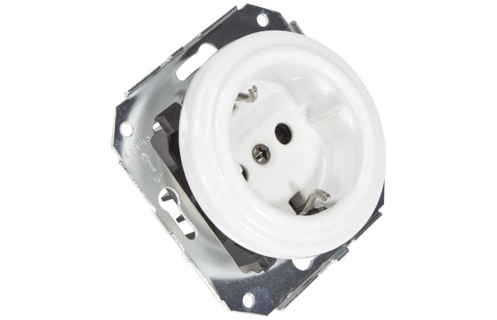 Lizdas p/t SCHUKO baltas keraminis 16A 250V Serie 31 GARBY COLONIAL - FONTINI