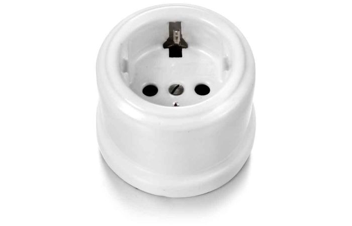 Lizdas v/t SCHUKO baltas porcelianas 16A 250V GARBY - FONTINI