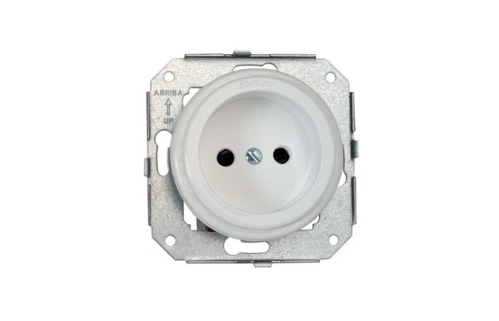 Lizdas p/t be įžeminimo baltas porcelianas GARBY COLONIAL - FONTINI