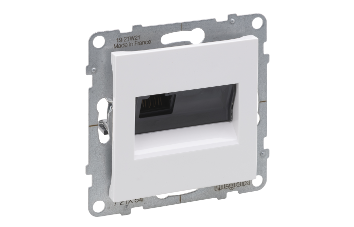 Lizdas kompiuterinis p/t viengubas RJ45 Kat.6A UTP be rėmelio baltos spalvos Suno - LEGRAND