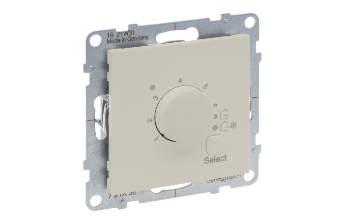 Reguliatorius temperatūros p/t patalpos 1co +5...+30C dramblio kaulo spalvos 8A/2A 250V Suno - LEGRAND