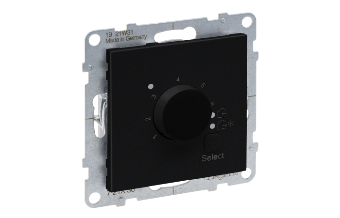 Reguliatorius temperatūros p/t patalpos 1co +5...+30C juodos spalvos 8A/2A 250V Suno - LEGRAND