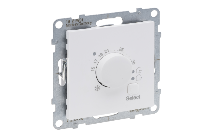 Reguliatorius temperatūros p/t grindų 1no +10...+60C baltos spalvos 16A 250V Suno - LEGRAND