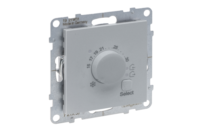 Reguliatorius temperatūros p/t grindų 1no +10...+60C aliuminio spalvos 16A 250V Suno - LEGRAND