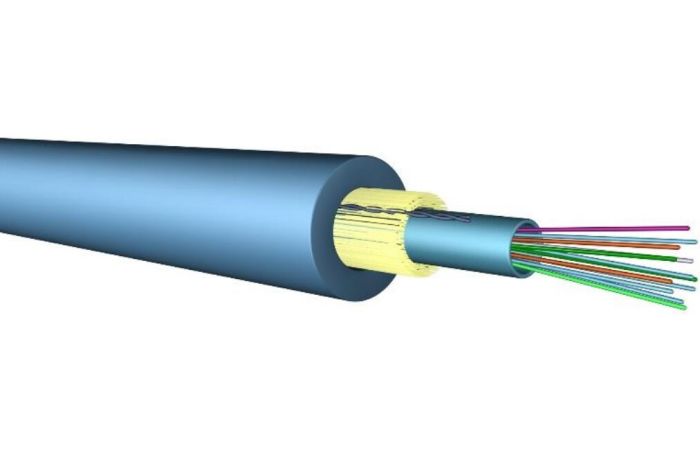 Kabelis optinis 12 skaidulų U-DQ(ZN)BH 2.0kN LSZH SM 9/125 G.657.A1 E14a universalus mėlynas Eca klasė [matuojamas] - PRYSMIAN