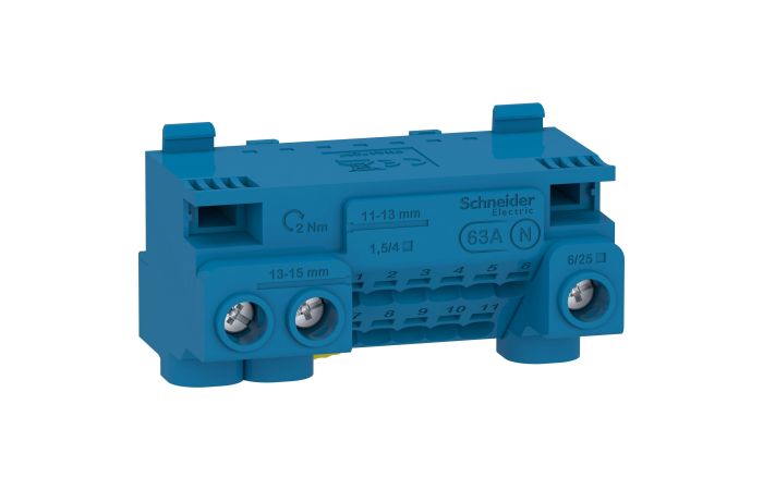 Neutral Screwless TB 1 les & Jumper, LGYT1N14, FINAL DISTRIBUTION DEVICES AND SYSTEMS, COMMON CONNECTION, LINERGY DISTRIBUTION SYSTEM - SCHNEIDER ELECTRIC (pavadinimas tikslinamas)