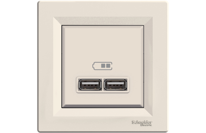 Asfora USB charger 2,1 ream, EPH2700223, WIRING DEVICES, ASFORA, ELECTROMECHANICAL INSERTS - SCHNEIDER ELECTRIC (pavadinimas tikslinamas)