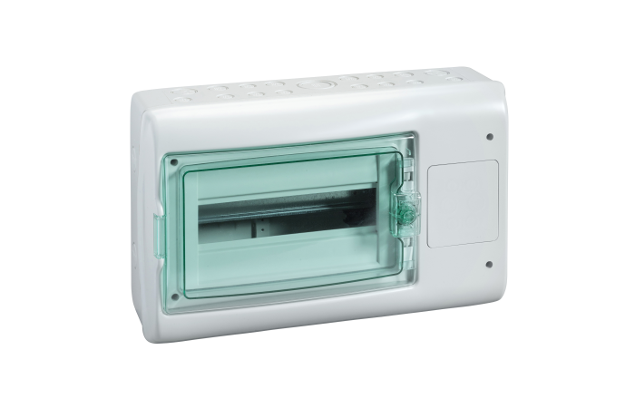 Skydelis v/t 12 (1x12) modulių IP65 su PE/N gnybtais vieta lizdui skaidrios durys Mureva - SCHNEIDER ELECTRIC