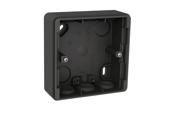 EXXACT 1-GANG SURFACE LOW IP44 ANTH, WDE003451, WIRING DEVICES, EXXACT, ELECTROMECHANICAL INSERTS - SCHNEIDER ELECTRIC (pavadinimas tikslinamas)