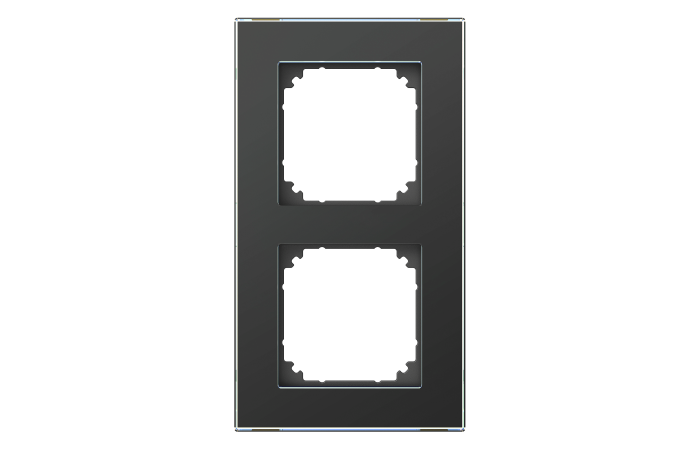Exxact frame 2-gang gl Solid black, WDE004012, WIRING DEVICES, EXXACT, ELECTROMECHANICAL INSERTS - SCHNEIDER ELECTRIC (pavadinimas tikslinamas)