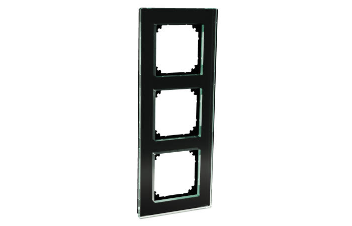Exxact frame 3-gang gl Solid black, WDE004013, WIRING DEVICES, EXXACT, ELECTROMECHANICAL INSERTS - SCHNEIDER ELECTRIC (pavadinimas tikslinamas)