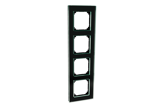 Exxact frame 4-gang gl Solid black, WDE004014, WIRING DEVICES, EXXACT, ELECTROMECHANICAL INSERTS - SCHNEIDER ELECTRIC (pavadinimas tikslinamas)