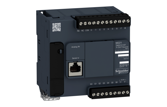 Modicon M221 loginis vald iklis 16IO TNP, TM221C16T, AUTOMATION CONTROLLERS, FLEXIBLE MACHINE CONTROL, OPTIMIZED FLEXIBLE MACHINE CONTROL - SCHNEIDER ELECTRIC (pavadinimas tikslinamas)