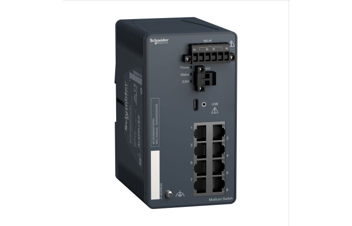 Modicon Managed Switch X- Harsh, MCSESM083F23F0H, PROCES.AUTOMAT.CONTROL, NETWORKS_FIELDBUS, ETHERNET INFRASTRUCTUR - SCHNEIDER ELECTRIC (pavadinimas tikslinamas)
