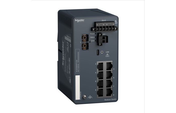 Modicon Managed Switch X/1FX-SM, MCSESM093F1CS0, PROCES.AUTOMAT.CONTROL, NETWORKS_FIELDBUS, ETHERNET INFRASTRUCTUR - SCHNEIDER ELECTRIC (pavadinimas tikslinamas)