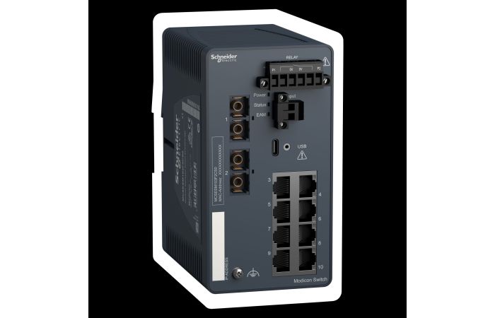 Modicon Managed Switch X/2FX-SM, MCSESM103F2CS0, PROCES.AUTOMAT.CONTROL, NETWORKS_FIELDBUS, ETHERNET INFRASTRUCTUR - SCHNEIDER ELECTRIC (pavadinimas tikslinamas)