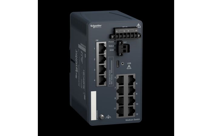 Modicon Managed Switch X/4TX-Gbit, MCSESM123F23G0, PROCES.AUTOMAT.CONTROL, NETWORKS_FIELDBUS, ETHERNET INFRASTRUCTUR - SCHNEIDER ELECTRIC (pavadinimas tikslinamas)