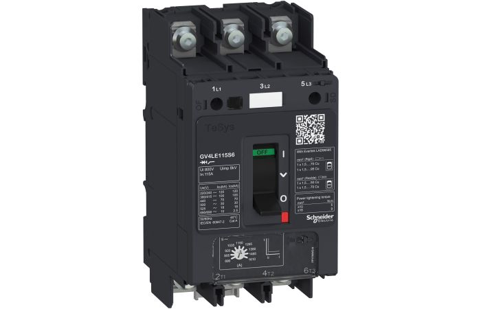 Motor Breaker GV4LE Ma 15A 50kA lug, GV4LE115N6, , CONTACTORS & MOTOR PROTECTION STANDARD OFFER < 150, GV4 MOTOR CIRCUIT BREAKERS - SCHNEIDER ELECTRIC (pavadinimas tikslinamas)