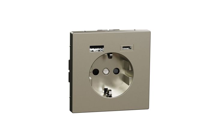 Schuko SO+USB A+C 3A c ger TP nim SDsg, MTN2367-6050, WIRING DEVICES, MERTEN, WD RANGES FLUSH, WHITE AND PW (T0) - SCHNEIDER ELECTRIC (pavadinimas tikslinamas)