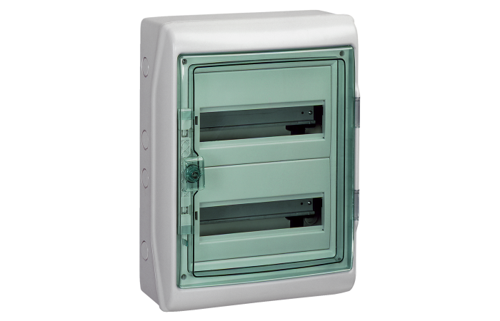 Skydelis v/t 24 (2x12) modulių IP65 su PE/N gnybtais skaidrios durys Mureva - SCHNEIDER ELECTRIC