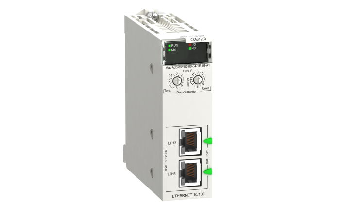 X80 RIO Drop E/IP STD, BMXCRA31200, AUTOMATION CONTROLLERS, NETWORKS, ETHERNET - SCHNEIDER ELECTRIC (pavadinimas tikslinamas)