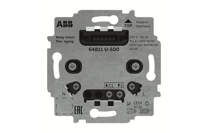 Relė 1 kanalo 10A 230V 64811 U-500 - ABB