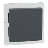 Klavišas viengubam jungikliui su užrašu "IP44" antracito spalvos System M Merten - SCHNEIDER ELECTRIC