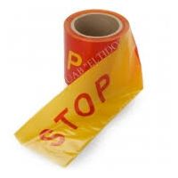 Juosta signalinė “Stop” 100mmx0.125mm [200m] - MAIŠELIS