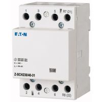 Kontaktorius 4P 40A 220V AC 3no+1nc 3 modulių Z-SCH230/40-31 - EATON