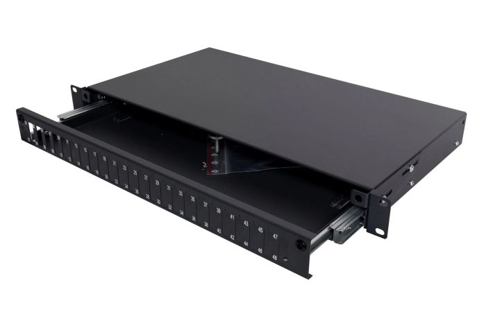 Panelė optinė ODF 24 SC duplex su kasete SC-FL-01 19" 1U - C&C