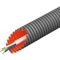 Kabelis gofruotame vamzdyje 3x2.5mm2 D20 750N/5cm Dca klasė pilkas FM-0H-SMART PREWIRED XPJ-0H [Ritė po 100m] - EVOPIPES