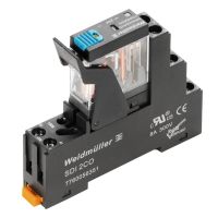 Relė tarpinė 2co 5A 24V AC su lizdu ir test mygtuku DRIKIT24VDC2COLD/PB - WEIDMULLER