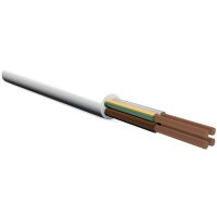 Kabelis lankstus H05VV-F 5x1mm2 300/500V baltas [Ritė po 100m] - ELMAT
