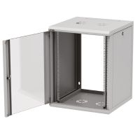 Spinta sieninė 600x450x634 19" 12U pilka, nuimami šonai, stiklinės durys Z-CUBE 450 - ZPAS