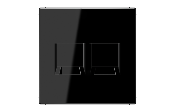 Dangtelis dvigubas moduliniam lizdui su užuolaidėle juodos spalvos LS - JUNG