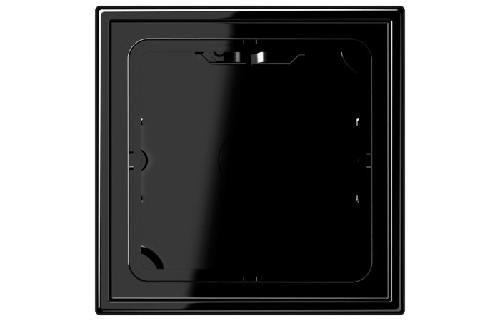 Dėžutė v/t vienguba montažui su rėmeliu juoda LS - JUNG