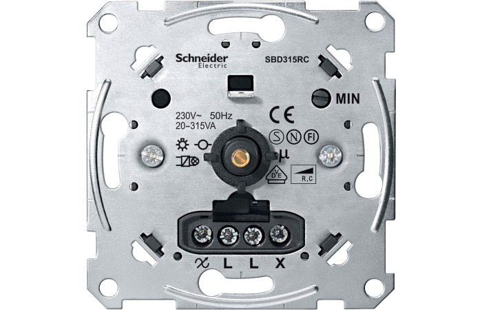 Reguliatorius šviesos p/t pasukamas 20-315W be rėmelio Merten - SCHNEIDER ELECTRIC