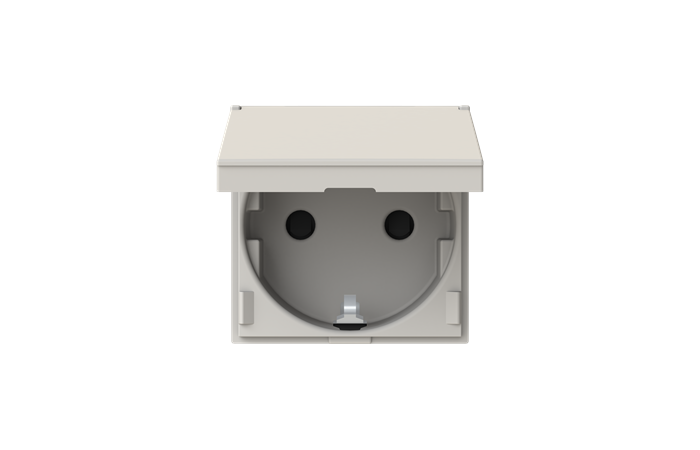 Lizdas p/t SCHUKO su dangteliu su apsauga nuo vaikų varžtiniai kontaktai DUNE spalvos 2 modulių 16A 250V N2288.1 DN Zenit S - ABB