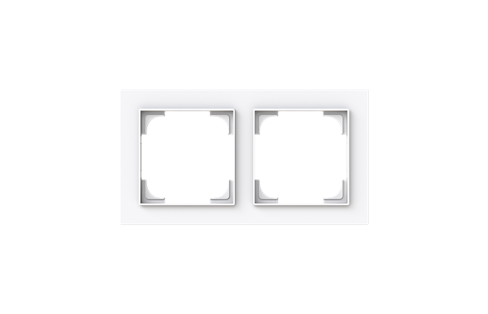 Rėmelis dvigubas baltos spalvos 1722-44G-500 Busch-Art Linear - ABB