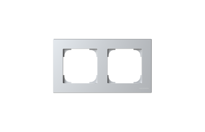 Rėmelis dvigubas sidabrinės spalvos 8572 PL SKY Niessen - ABB